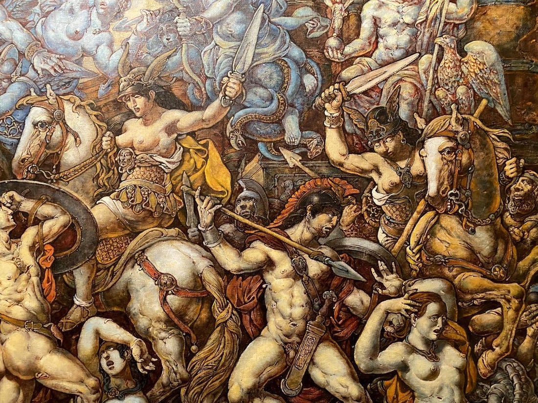 Oil painting Battle with the Amazons Litvinov Oleg Arkad'yevich - 4