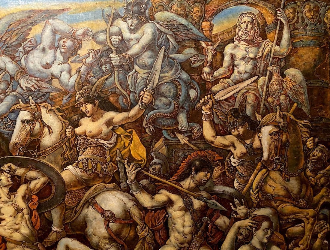 Oil painting Battle with the Amazons Litvinov Oleg Arkad'yevich - 5