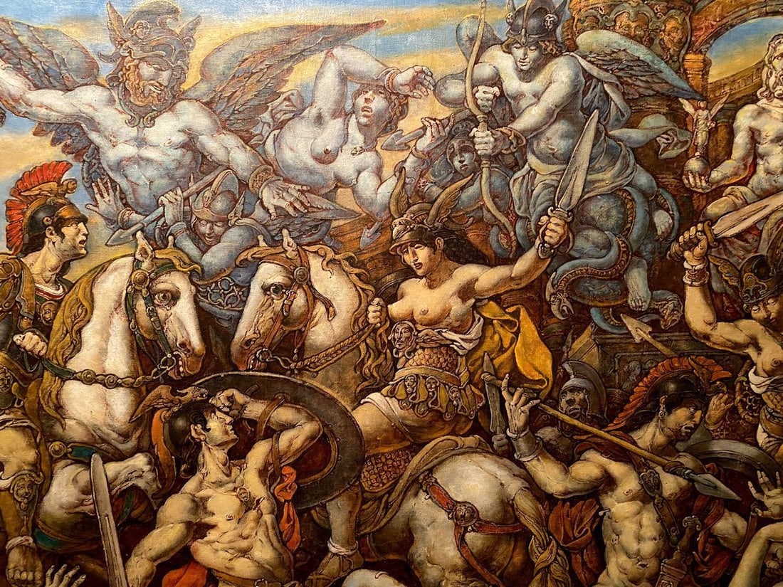 Oil painting Battle with the Amazons Litvinov Oleg Arkad'yevich - 6