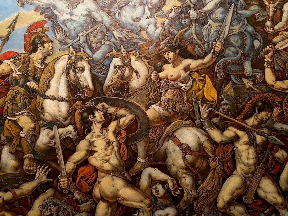 Oil painting Battle with the Amazons Litvinov Oleg Arkad'yevich - 7