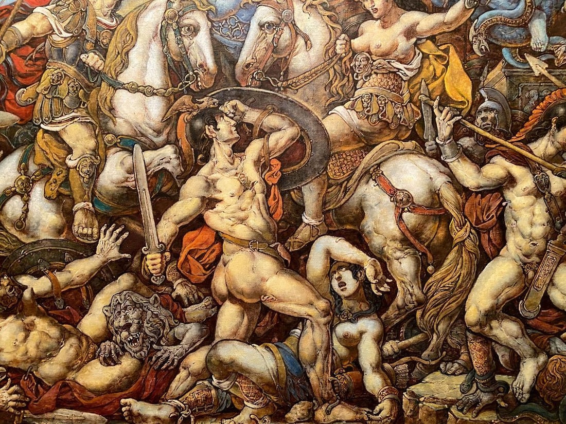 Oil painting Battle with the Amazons Litvinov Oleg Arkad'yevich - 8