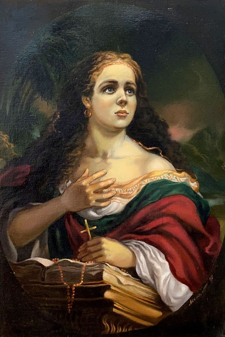 Oil painting Maria Magdalena Alexander Arkadievich Litvinov (1 of 8)