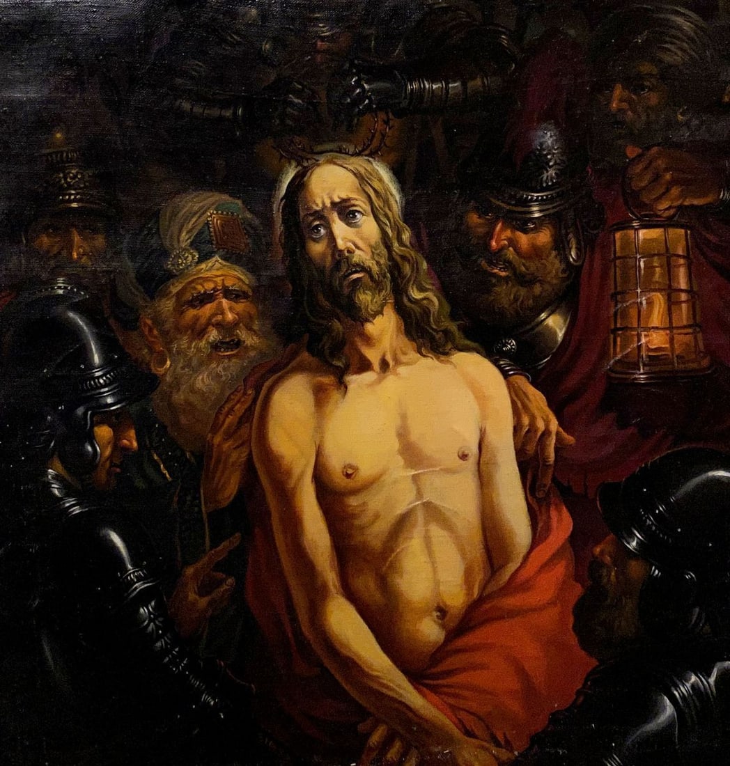 Oil painting Crown of Thorns Alexander Arkadievich Litvinov: Title: Oil painting Crown of Thorns Alexander Arkadievich Litvinov Description: NoLitv 612 *** ABOUT THIS PAINTING *** * TITLE: "Crown of Thorns" * ARTISTS: Alexander Arkadievich Litvinov * SIZE: 61x6