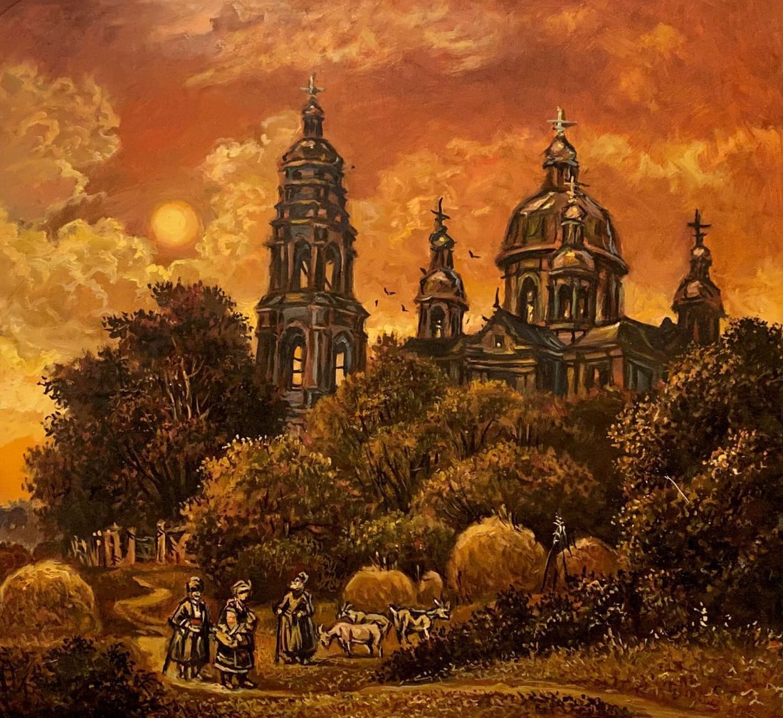 Oil painting Monastery Alexander Arkadievich Litvinov (1 of 8)