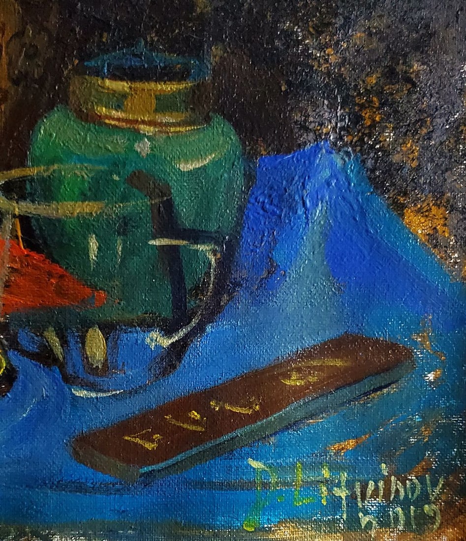 Acrylic painting Chinese still life Daniil Litvinov - 2