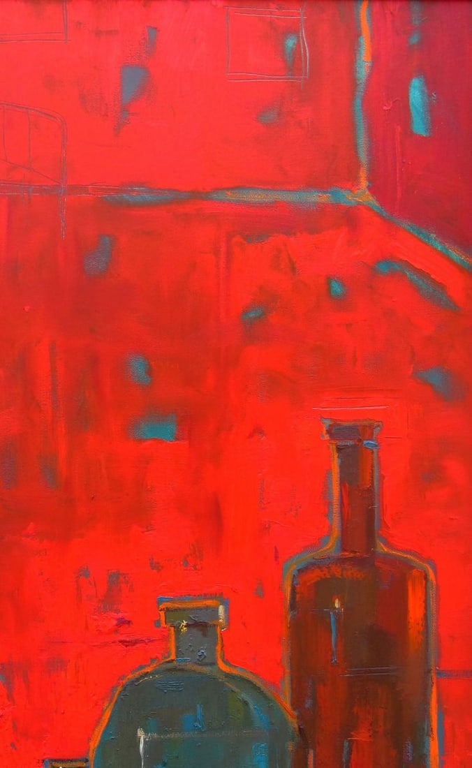Oil painting Still life in the red room Natalia Korf-Ivaniuk - 3