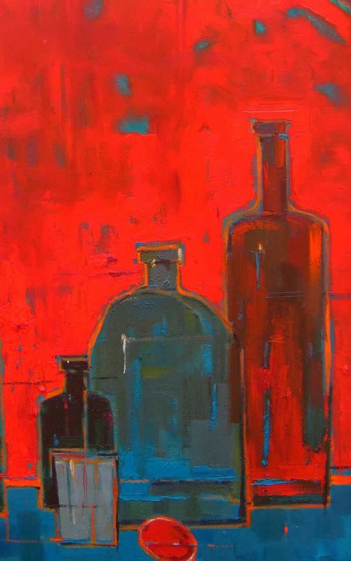 Oil painting Still life in the red room Natalia Korf-Ivaniuk - 5