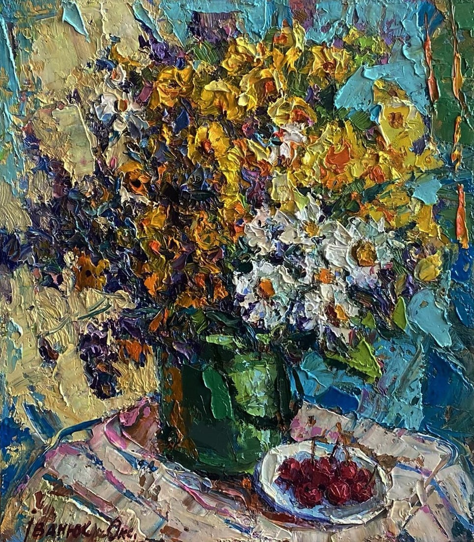 Oil painting Summer still life Oksana Ivanyuk (1 of 8)