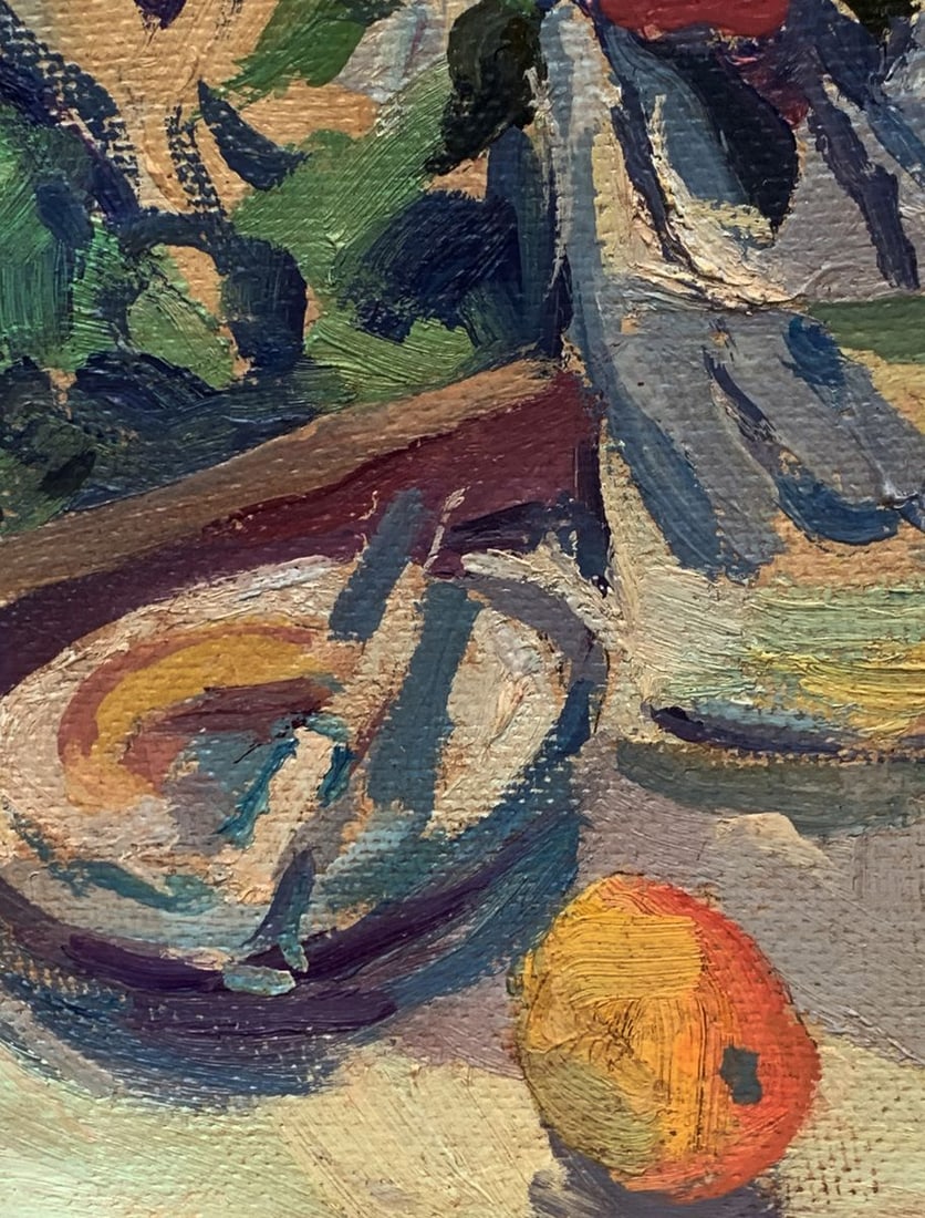 Oil painting A gift of red roses Unknown artist - 7