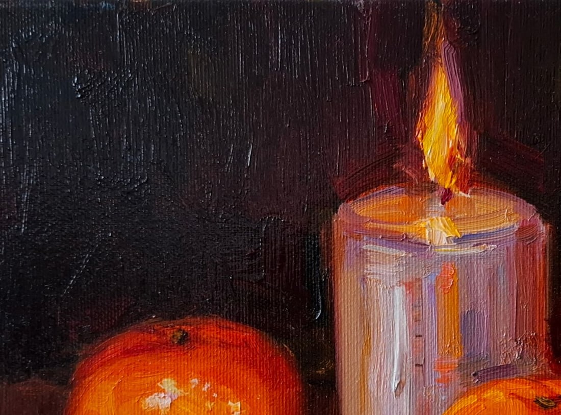Oil painting Mardarines and a candle Pereta Vyacheslav - 2