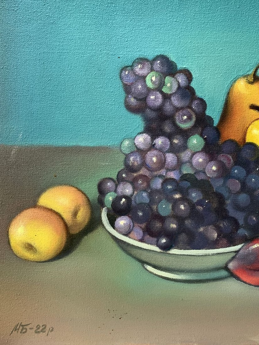 Oil painting A plate of grapes Mykhailo Burdylo - 5