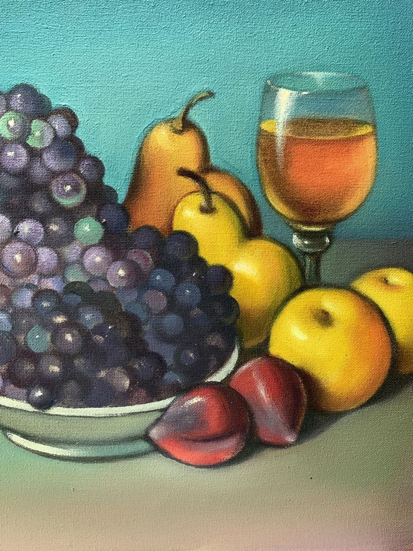 Oil painting A plate of grapes Mykhailo Burdylo - 7
