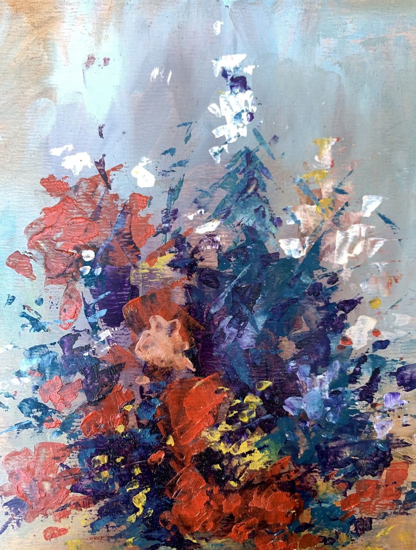 Oil painting Spring flowers Unknown artist - 5