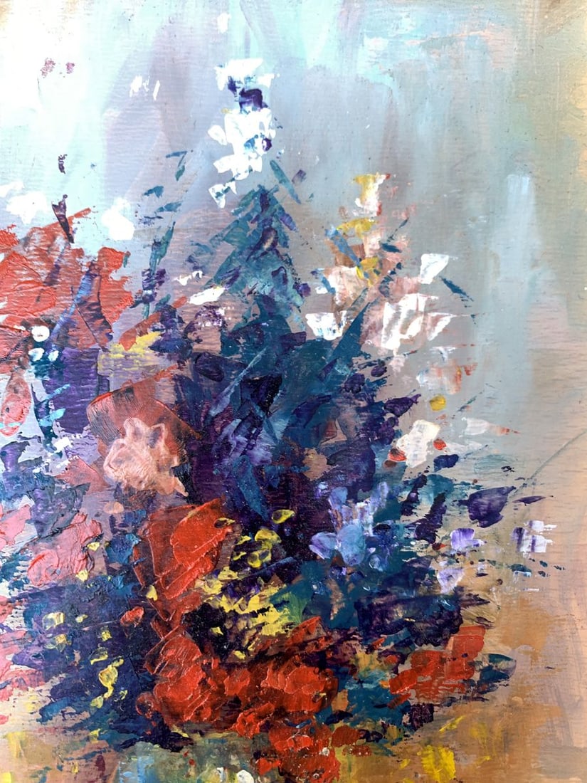 Oil painting Spring flowers Unknown artist - 6