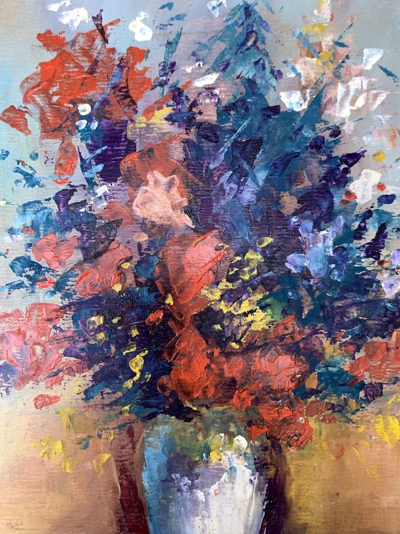 Oil painting Spring flowers Unknown artist - 7