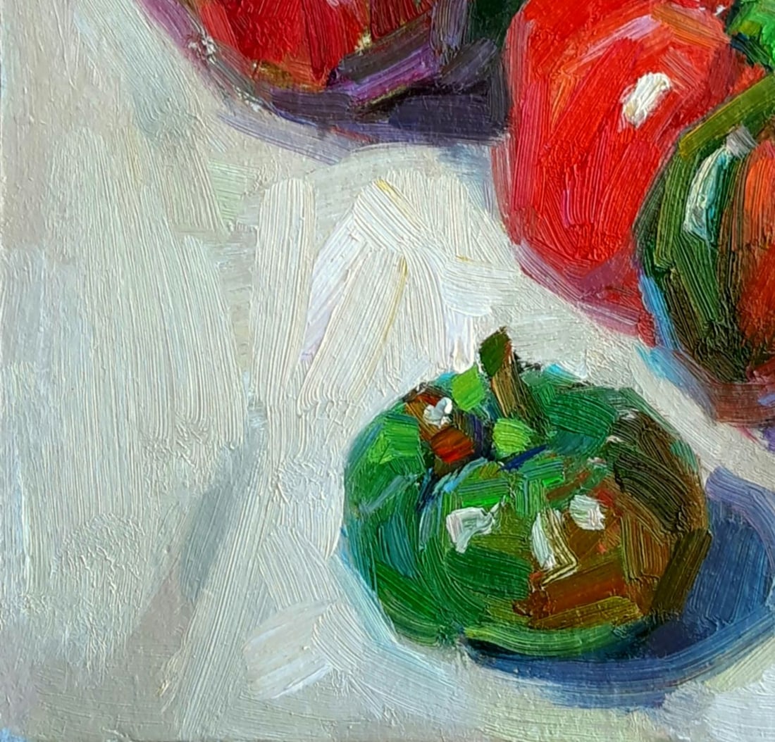 Oli painting Red peppers Tepeta Miacheslav - 4