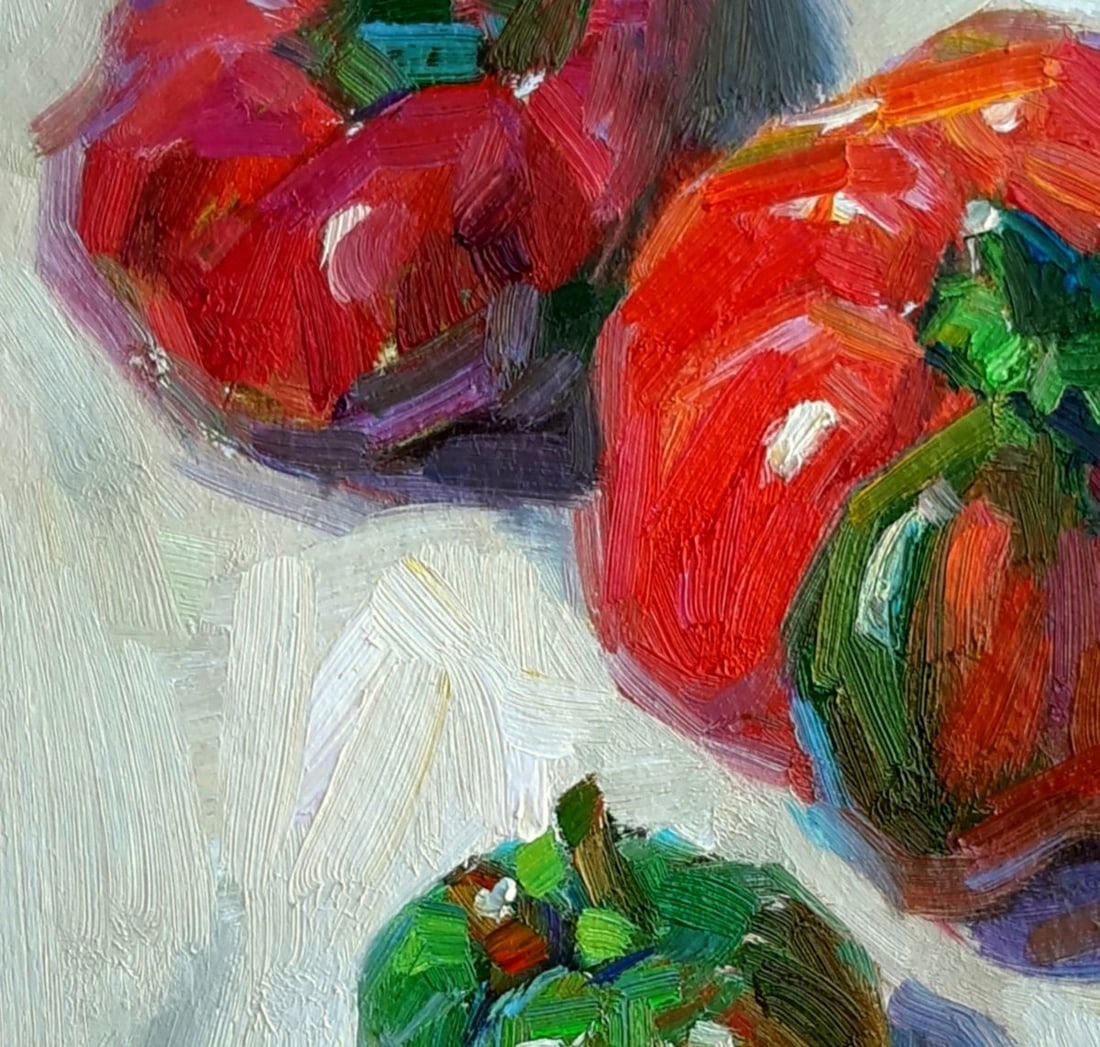 Oli painting Red peppers Tepeta Miacheslav - 6