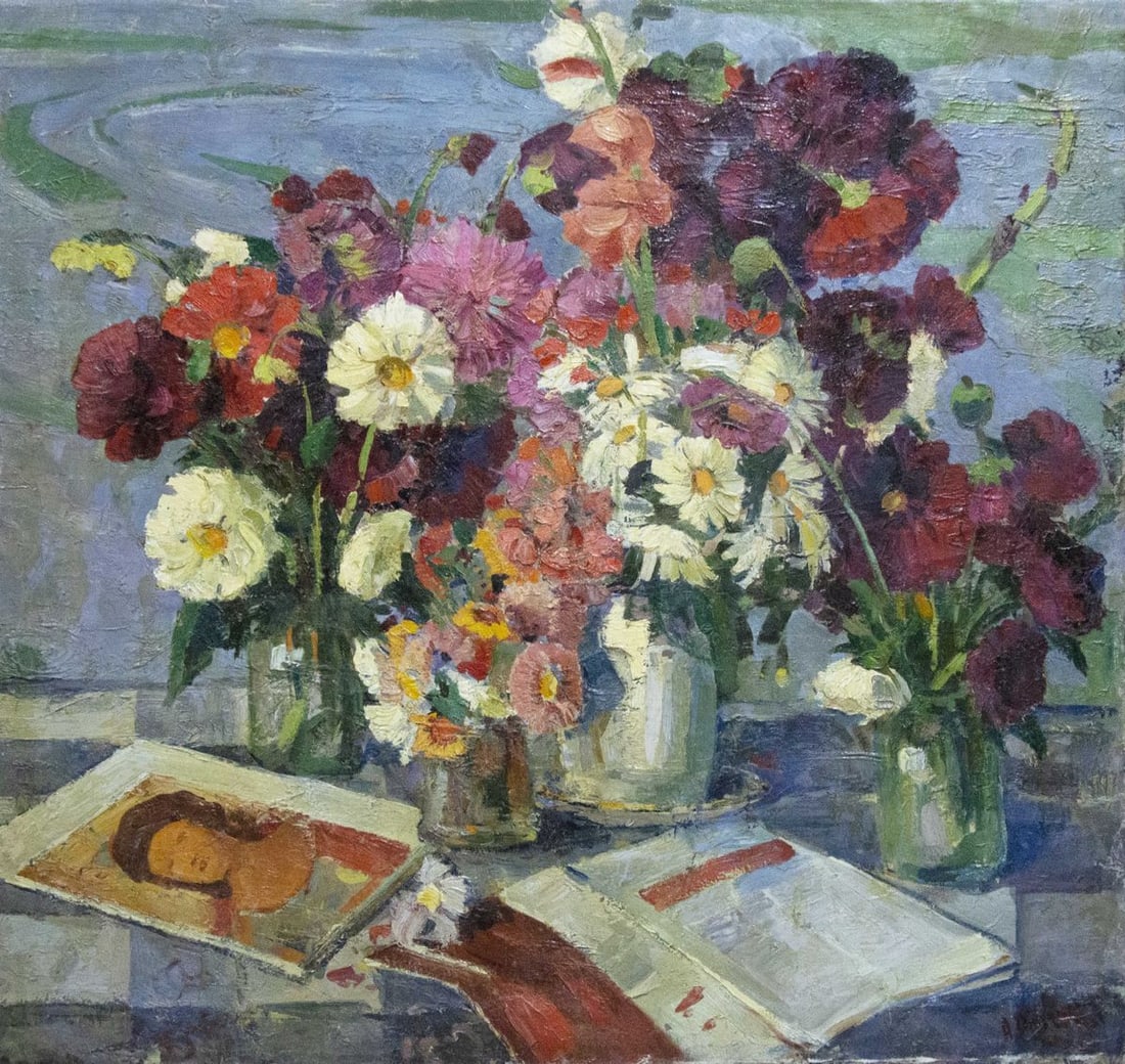 Oil painting Still life Potapenko Andrey Ilyich: Title: Oil painting Still life Potapenko Andrey Ilyich Description: NoVernd 48 *** ABOUT THIS PAINTING *** * TITLE: "Still life" * ARTISTS: Potapenko Andrey Ilyich * SIZE: 110x115 cm/'43.30x45.27 inch