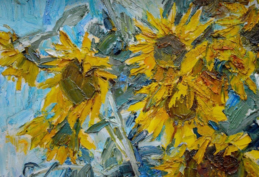 Oil painting Sunflowers Polyakova Lyudmila Valentinovna - 2