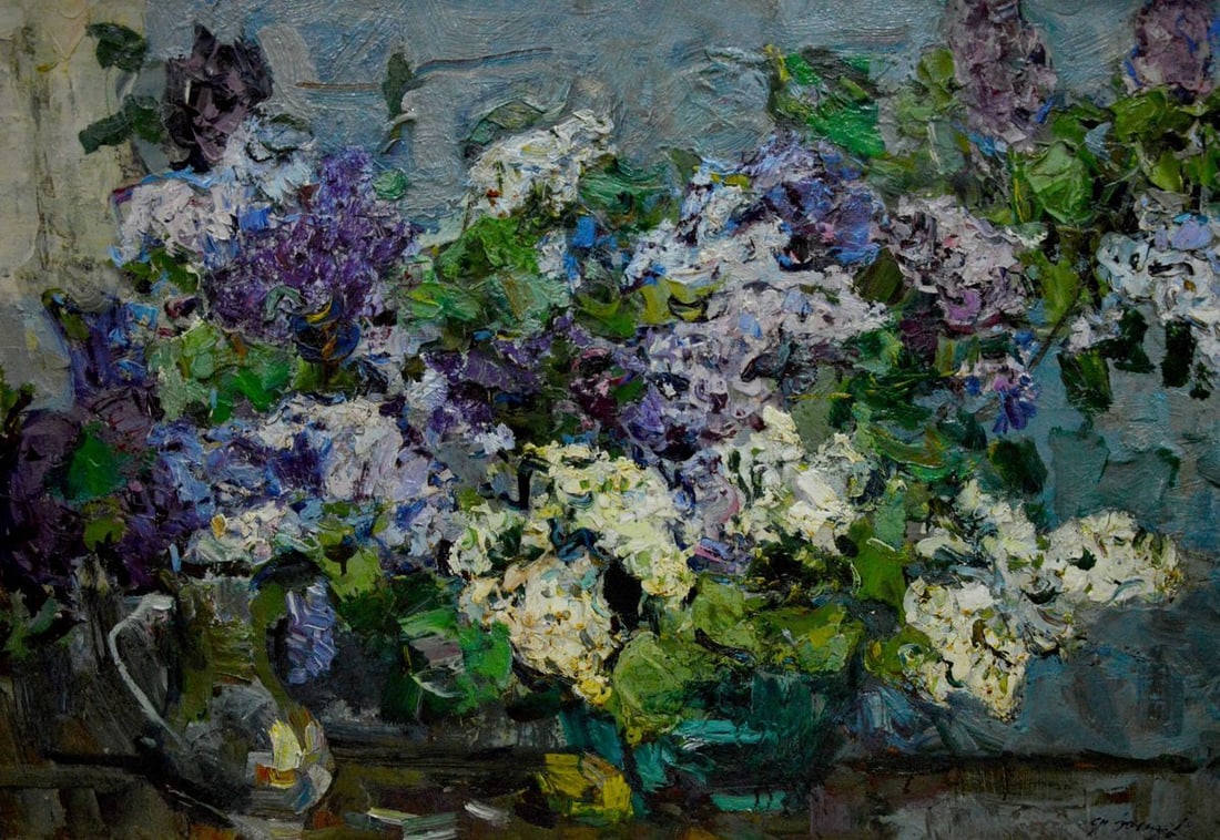 Oil painting Lilac bouquet Zakharov Fedor Zakharovich - 10