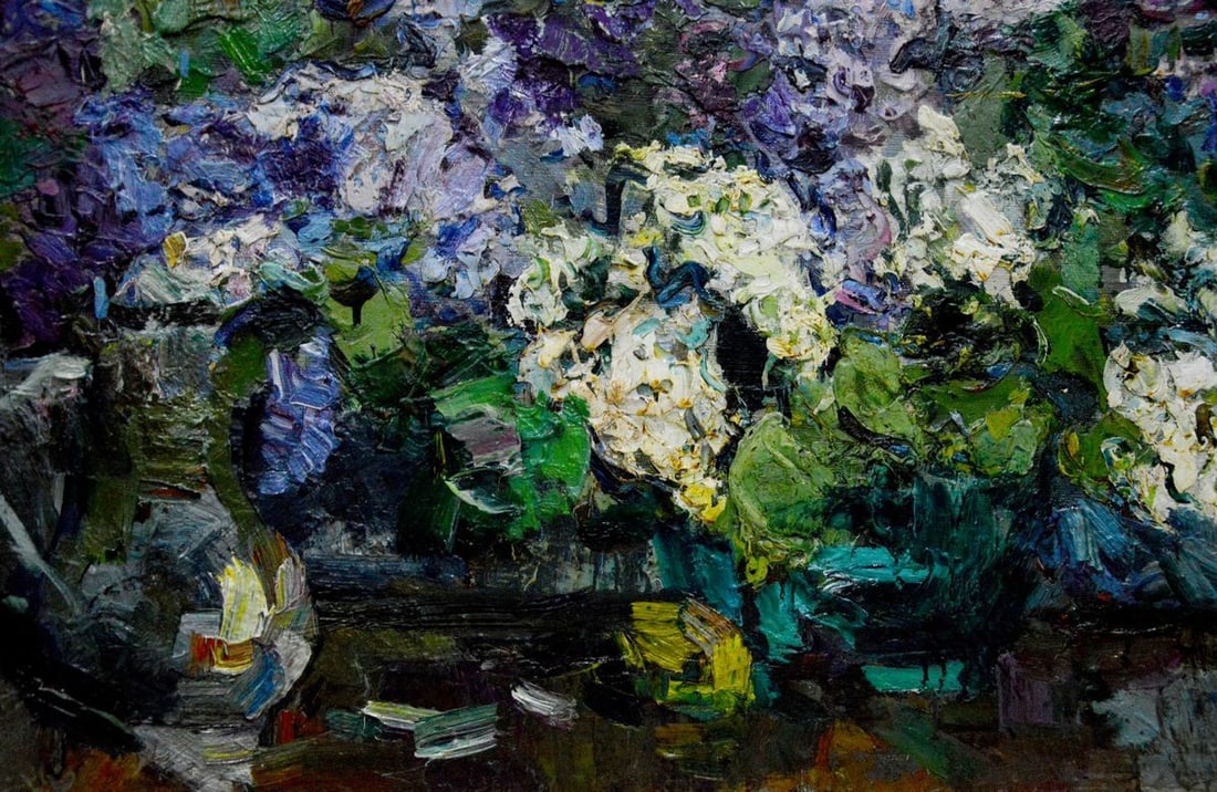 Oil painting Lilac bouquet Zakharov Fedor Zakharovich - 4
