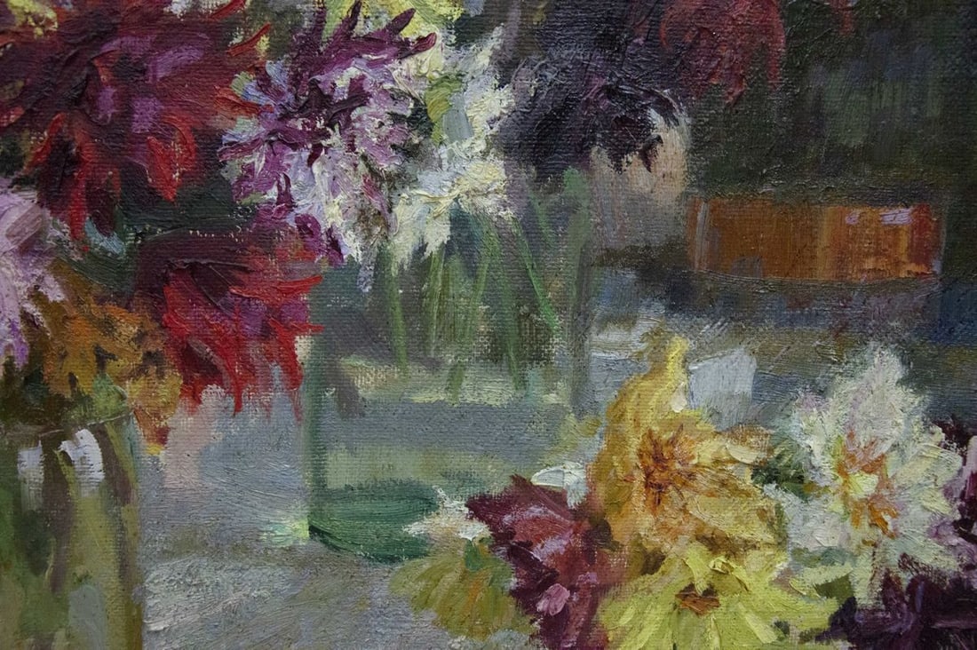 Oil painting Bouquet of flowers Khizhnyak Grigory Emelyanovich - 6