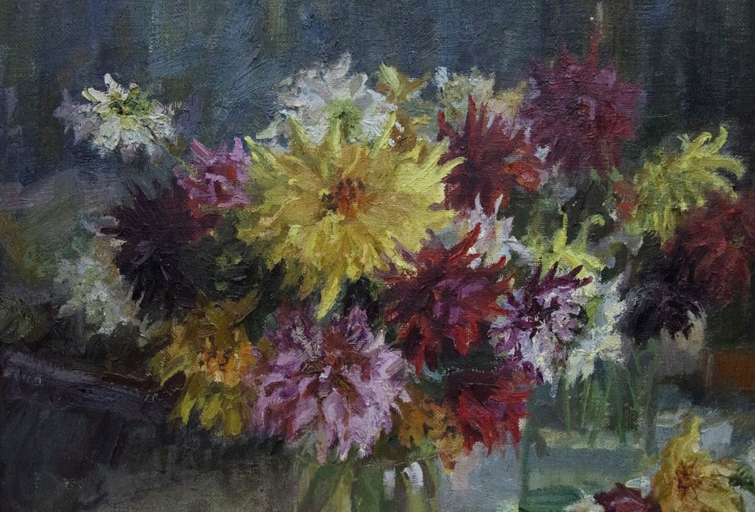 Oil painting Bouquet of flowers Khizhnyak Grigory Emelyanovich - 7