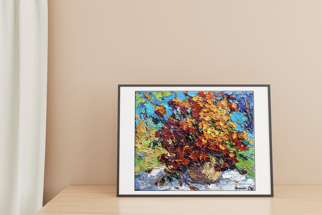 Oil painting Mom's flowers Kalenyuk Oksana - 3