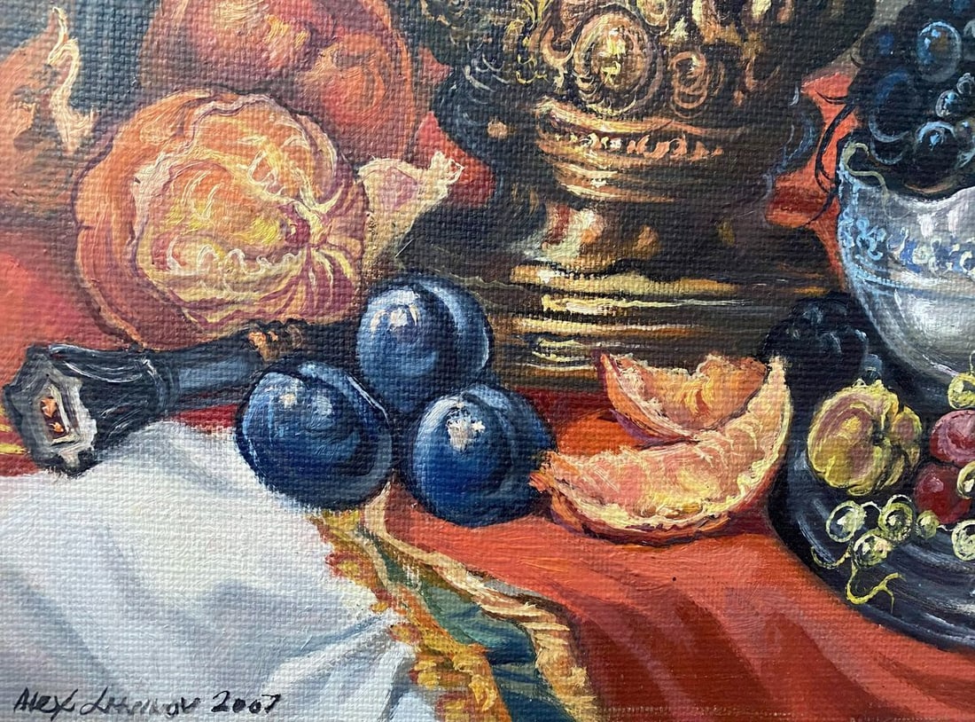 Oil painting Still life with sweets Alexander Arkadievich Litvinov - 2