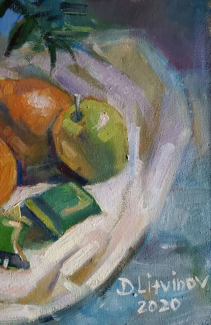 Oil painting Still life with candies Litvinov Daniil Olegovich - 3