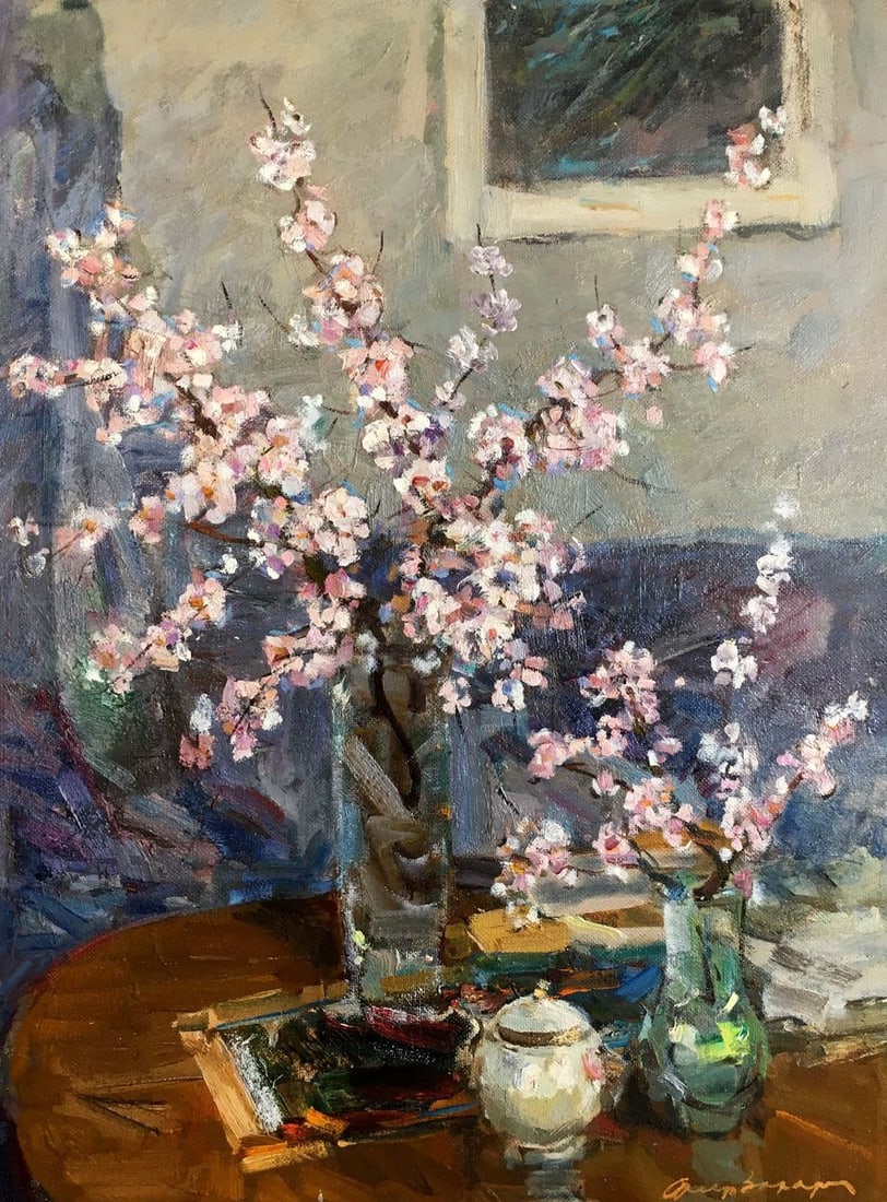 Oil painting Autumn bouquet Zakharov Fedor Zakharovich: Title: Oil painting Autumn bouquet Zakharov Fedor Zakharovich Description: NoVerns 23 *** ABOUT THIS PAINTING *** * TITLE: "Autumn bouquet" * ARTISTS: Zakharov Fedor Zakharovich * SIZE: 78x85 cm/'30.7
