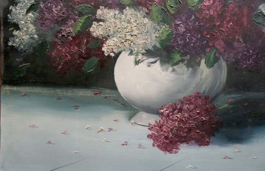 Oil painting Still life with lilacs - 3