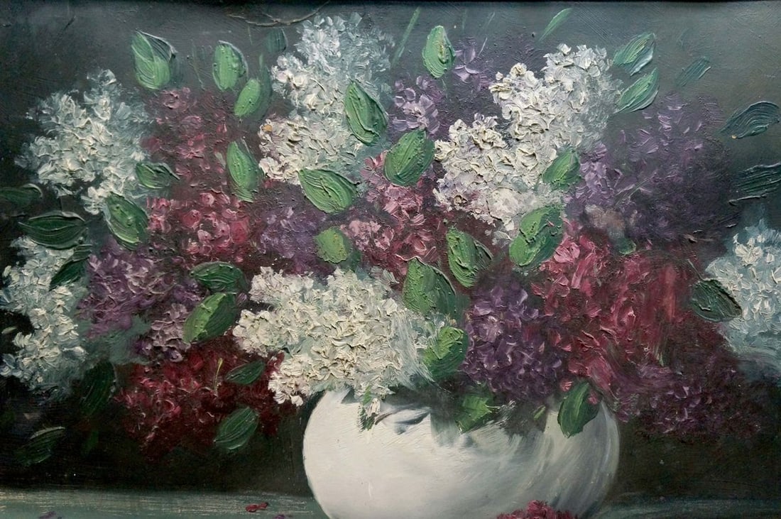 Oil painting Still life with lilacs - 4