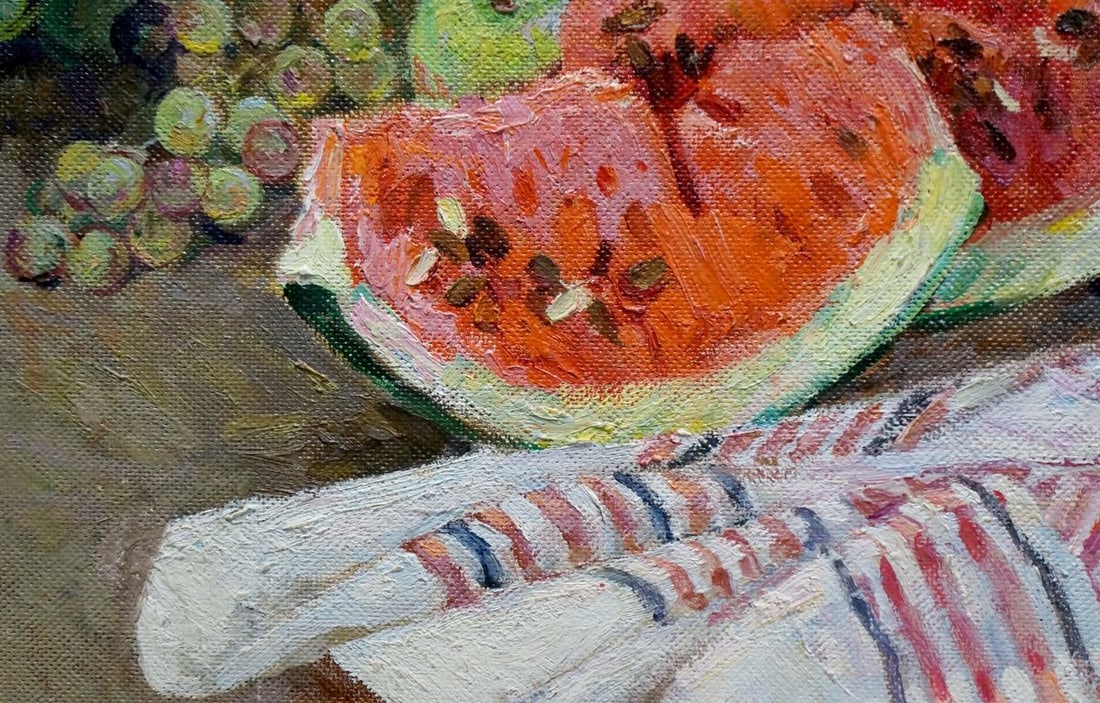 Oil painting Still life with watermelon - 2