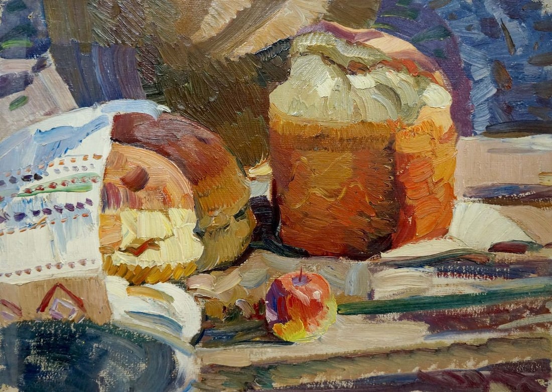 Oil painting Rural bread Zhezher Anatoly Mikhailovich: Title: Oil painting Rural bread Zhezher Anatoly Mikhailovich Description: NoVerns 369 *** ABOUT THIS PAINTING *** * TITLE: "Rural bread" * ARTISTS: Zhezher Anatoly Mikhailovich * SIZE: 38.5x54.5 cm/'1