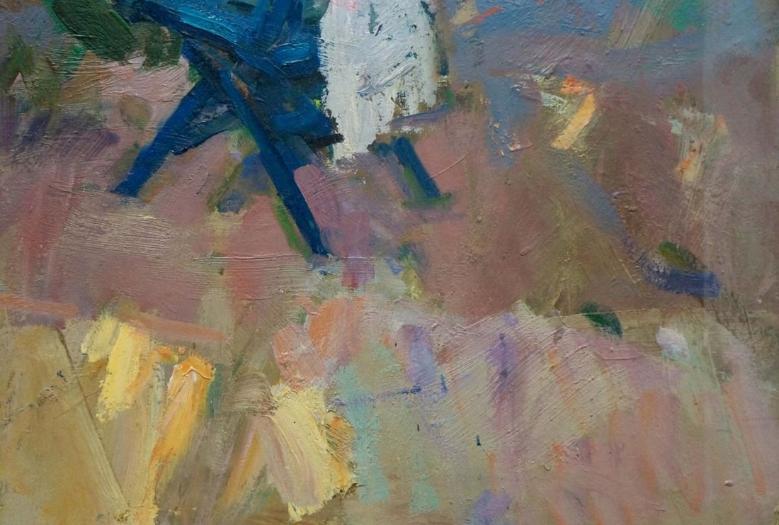 Oil painting Rest in the yard Shvab Vladimir - 6