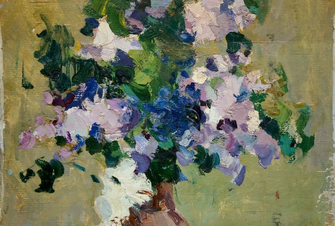 Oil painting Lilac bouquet Andrey Gennadievich Pozdeev - 3