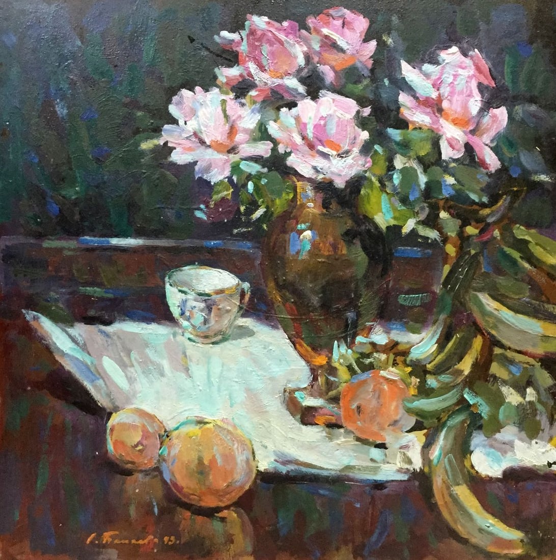 Oil painting Roses Bakaev Sergey Ivanovich (1 of 13)