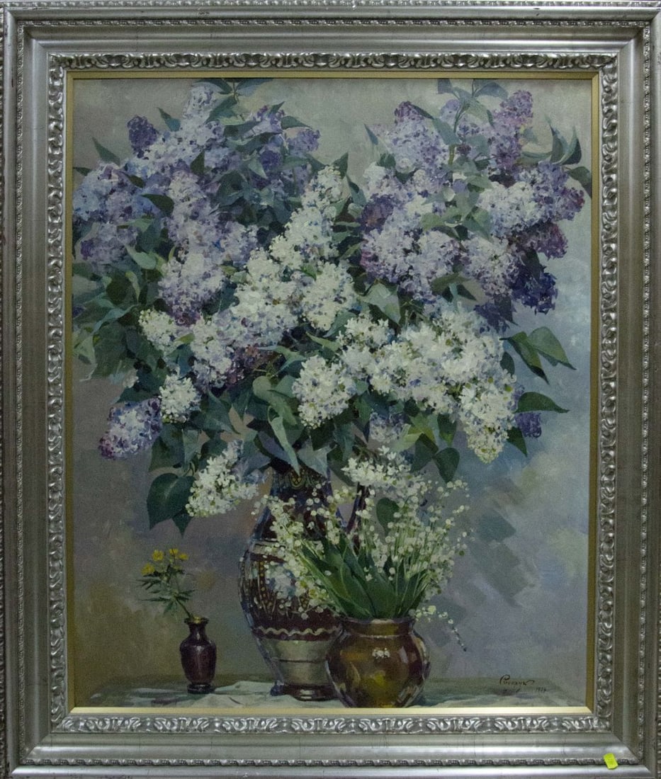 Oil painting Flowers Sidoruk Vladimir Fedorovich: Title: Oil painting Flowers Sidoruk Vladimir Fedorovich Description: NoVernd 109 *** ABOUT THIS PAINTING *** * TITLE: "Flowers" * ARTISTS: Sidoruk Vladimir Fedorovich * SIZE: 105x86 cm/'41.33x33.85 in