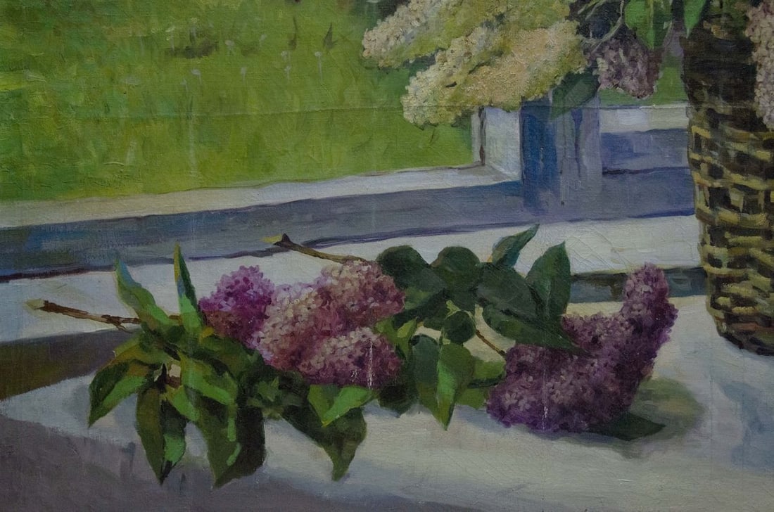 Oil painting Lilac bouquet - 4