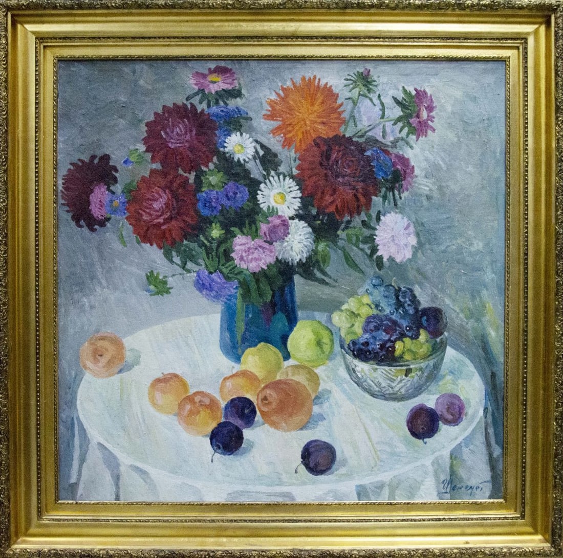 Oil painting Sill life Sheremet Alexander Petrovich: Title: Oil painting Sill life Sheremet Alexander Petrovich Description: NoVernd 175 *** ABOUT THIS PAINTING *** * TITLE: "Still life" * ARTISTS: Sheremet Alexander Petrovich * SIZE: 80x80 cm/'31.49x31