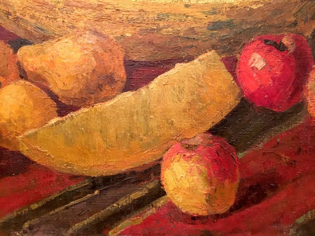 Oil painting Still life with melon - 6