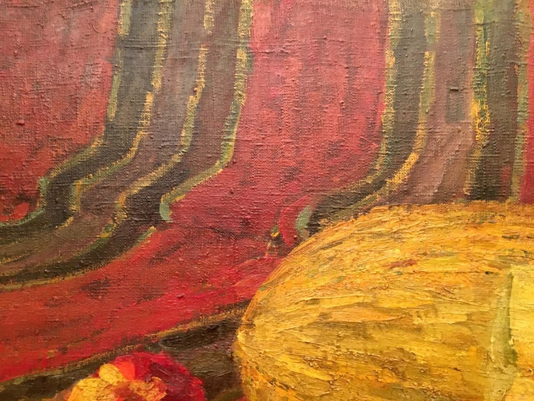 Oil painting Still life with melon - 9