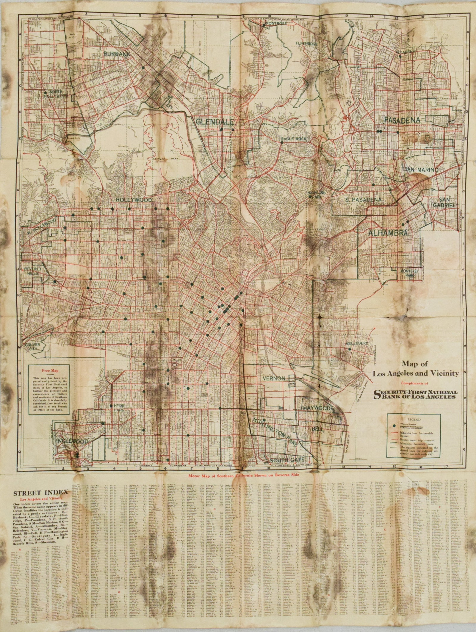 1925 Map of Los Angeles and Vicinity -- Map of Los Angeles and Vicinity (1 of 2)