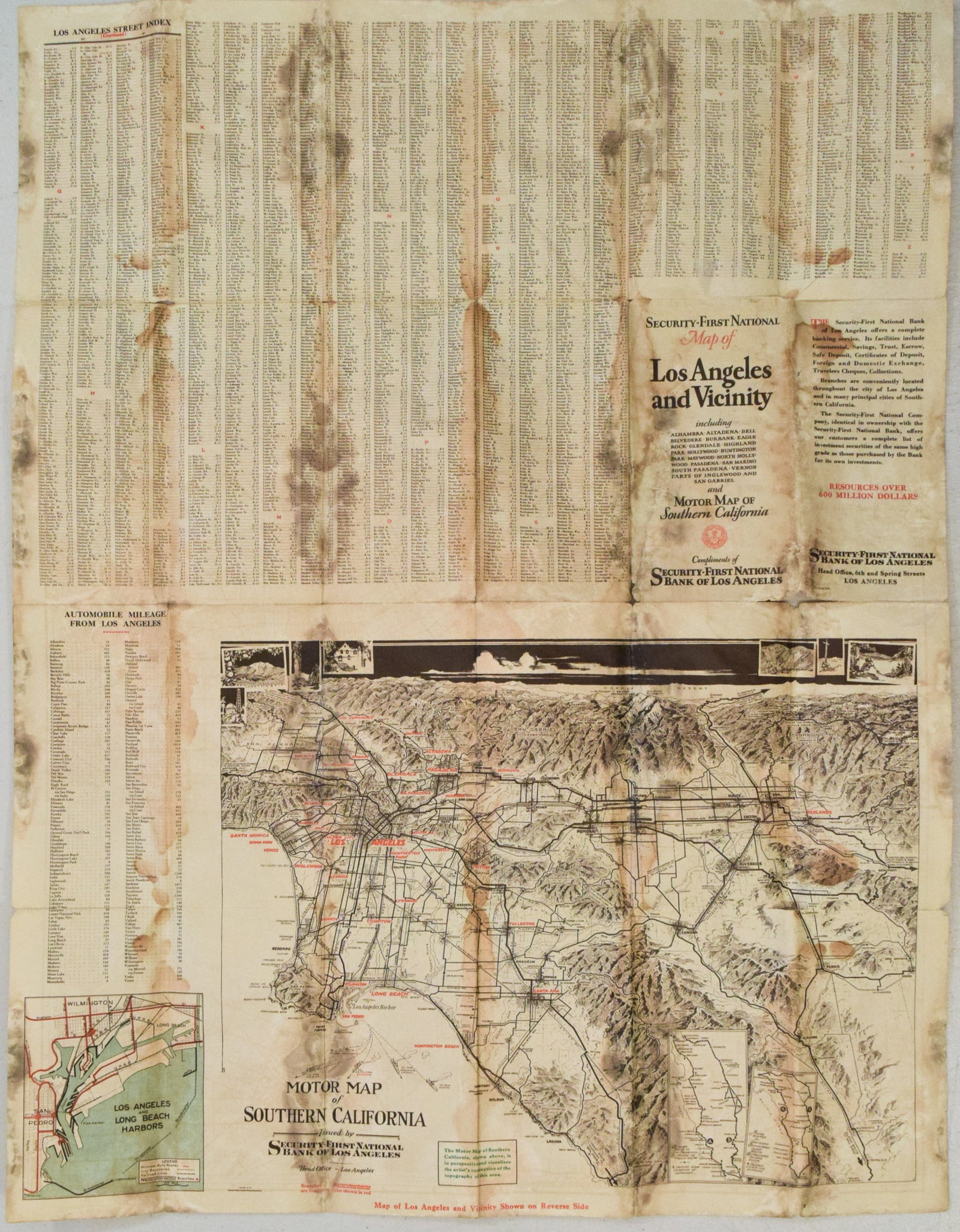 1925 Map of Los Angeles and Vicinity -- Map of Los Angeles and Vicinity - 2