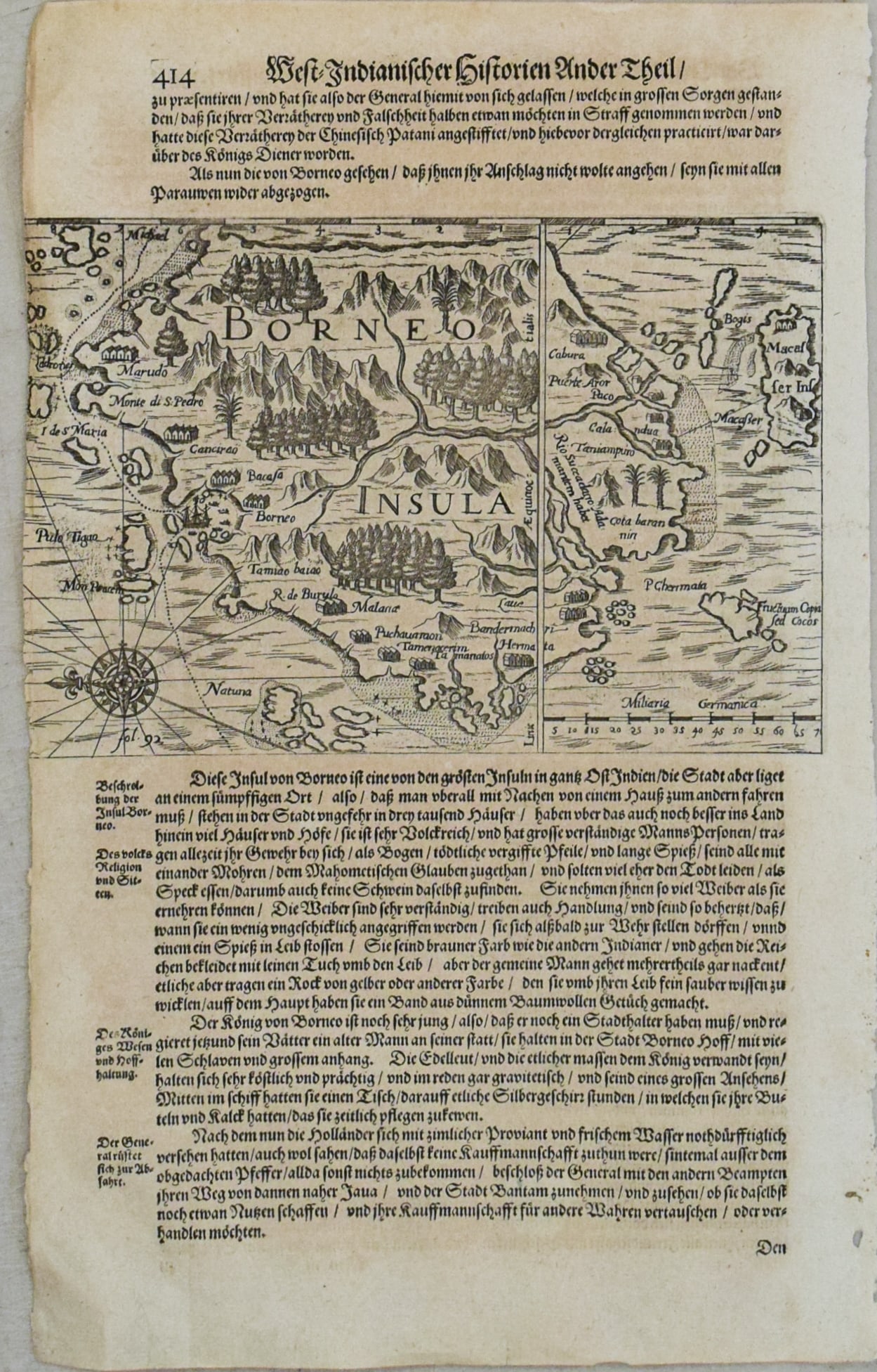 1631 de Bry Map of Borneo -- Borneo Insula (1 of 1)