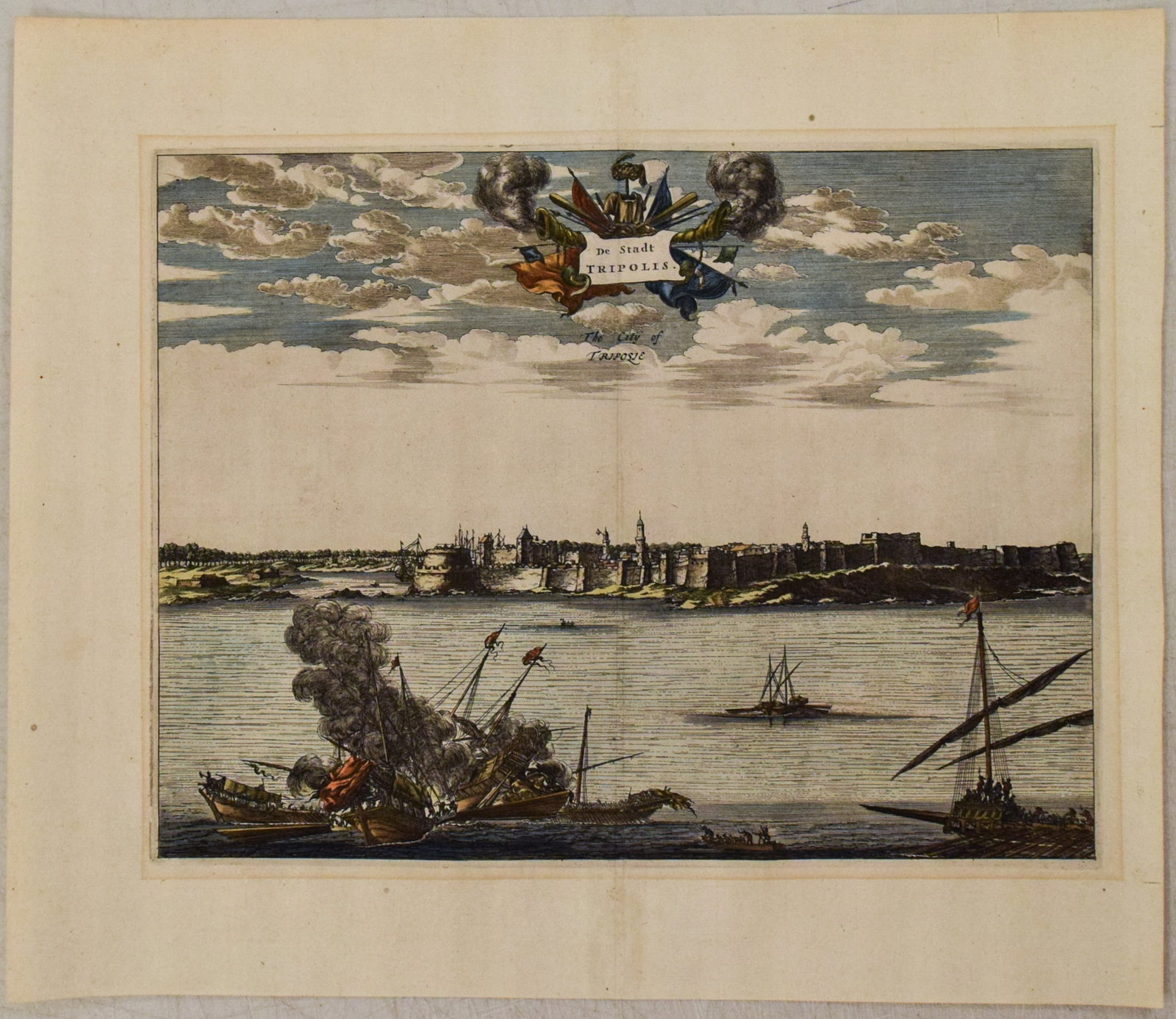 1670 Dapper View of Tripoli, Lybia -- De Stadt Tripolis (1 of 1)