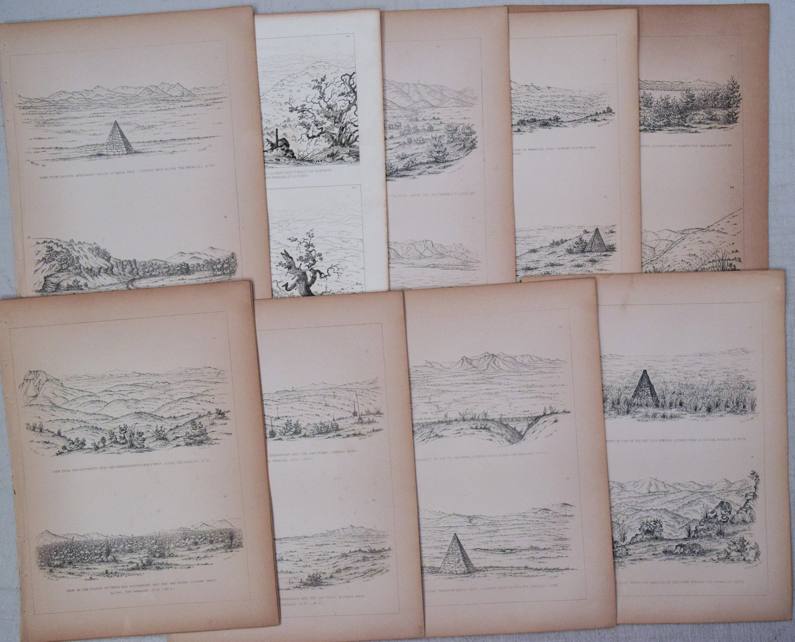 1858 Twenty-Two Emory Views of the US - Mexican Border Along Parallel 31 deg. 20 min. (1 of 1)