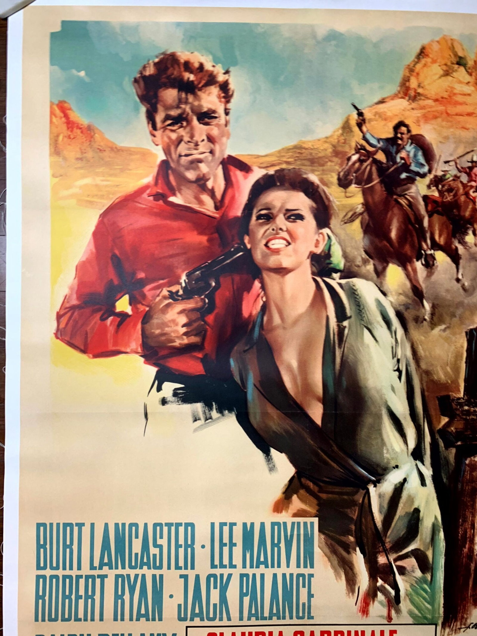 The Proffesionals - Art by Giorgio Olivetti (1966) 39.25"x55" Italian Movie Poster LB - 2