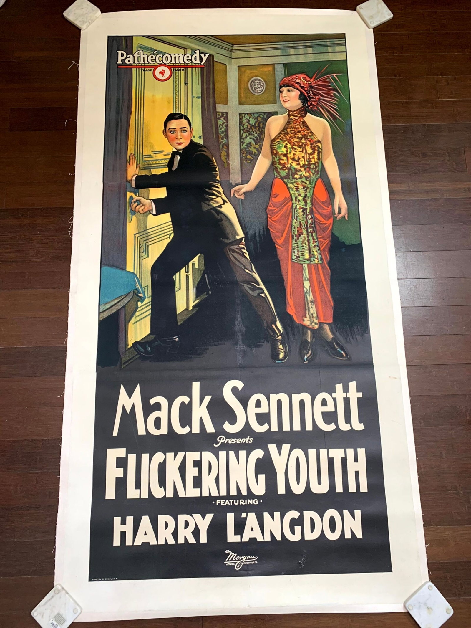 Flickering Youth - Mack Sennett (1924) US 3 Sheet Stone Lithograph by Morgan Litho. Co. LB: Title: Flickering Youth - Mack Sennett (1924) US 3 Sheet Stone Lithograph by Morgan Litho. Co. LB Description: Flickering Youth - Mack Sennett (1924) US 3 Sheet Stone Lithograph by Morgan Litho. Co. L